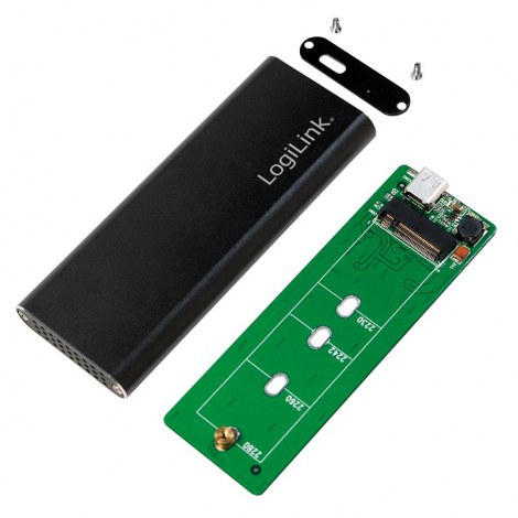 Logilink | Storage enclosure | Solid state drive | M.2 | M.2 Card | USB 3.1 (Gen 2) - 3